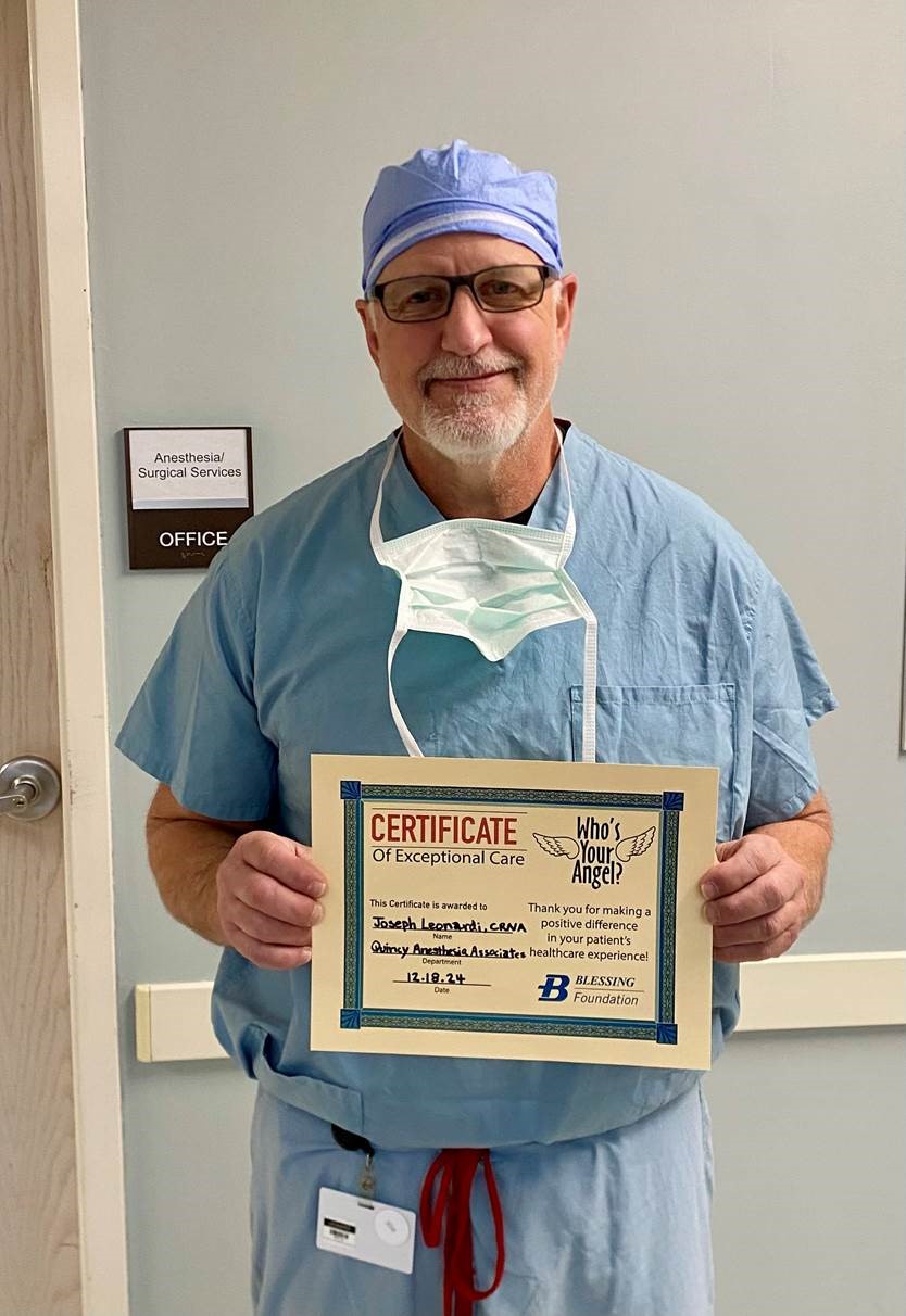 Anesthesiologist Earns Who's Your Angel Award | Blessing Health System